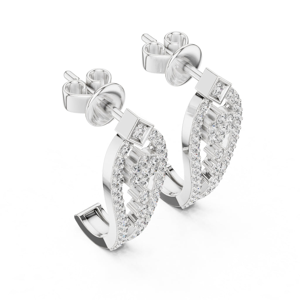The Flora Lan Grown Diamond Drops White Gold