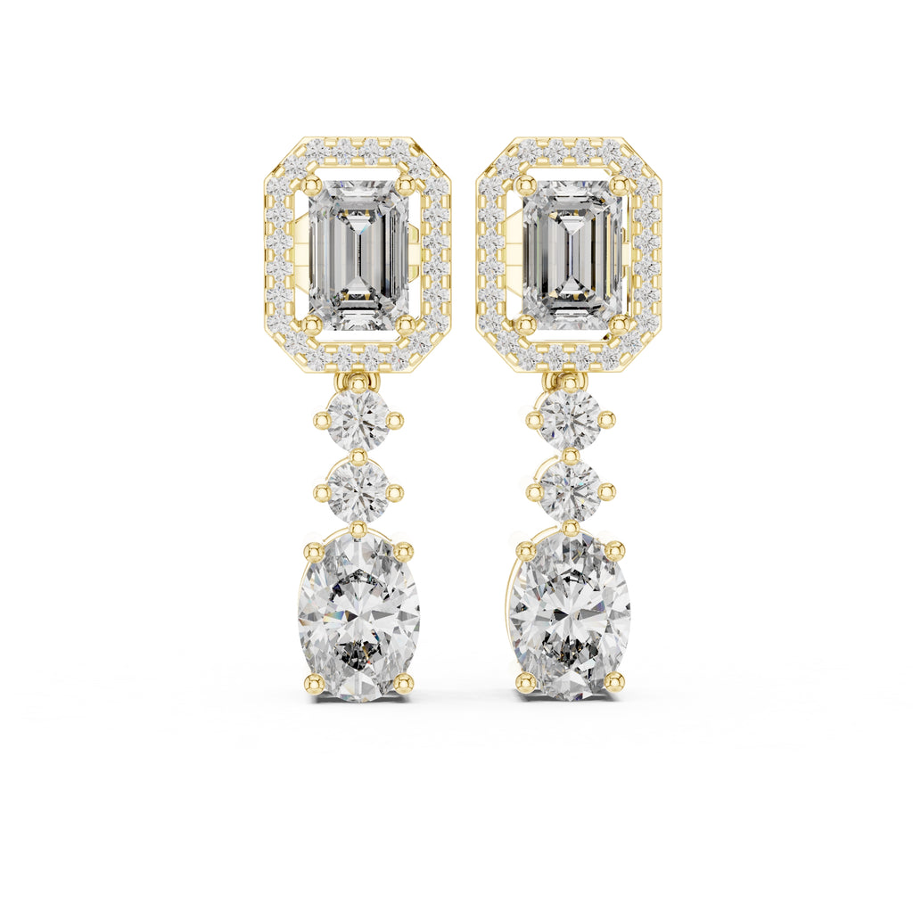 The Imperial Cascade Lan Grown Diamond Earrings Yellow Gold