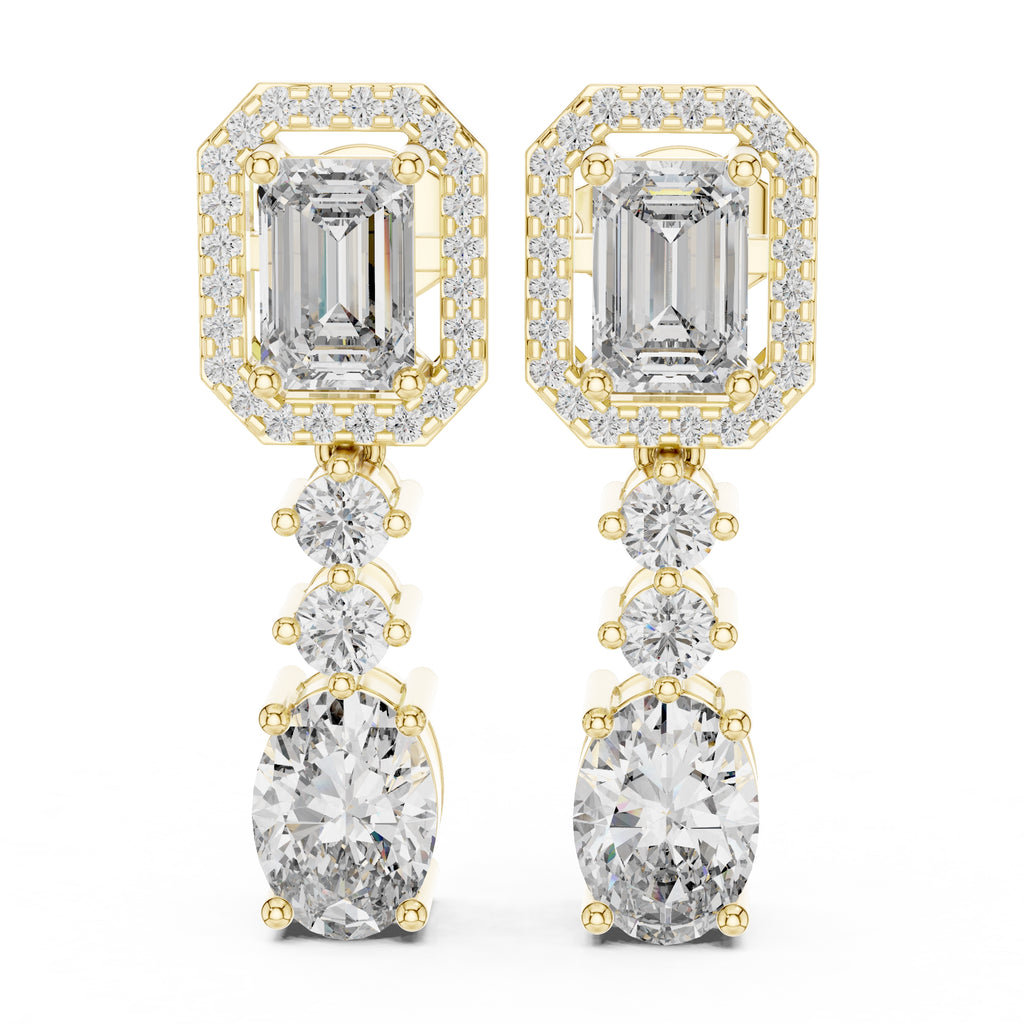 The Imperial Cascade Lan Grown Diamond Earrings Yellow Gold