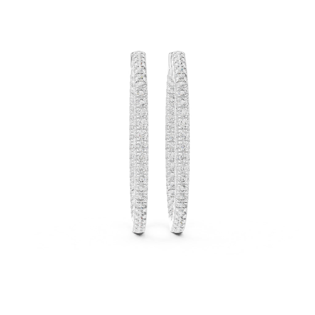 The Lumina Inside-Out Lan Grown Diamond Hoops White Gold