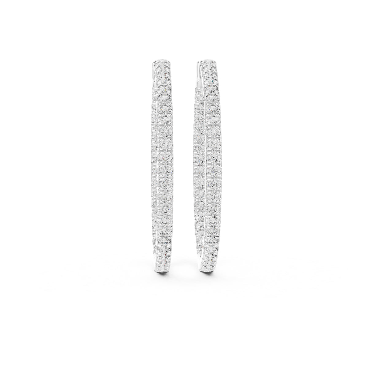The Lumina Inside-Out Lab Grown Diamond Hoops White Gold