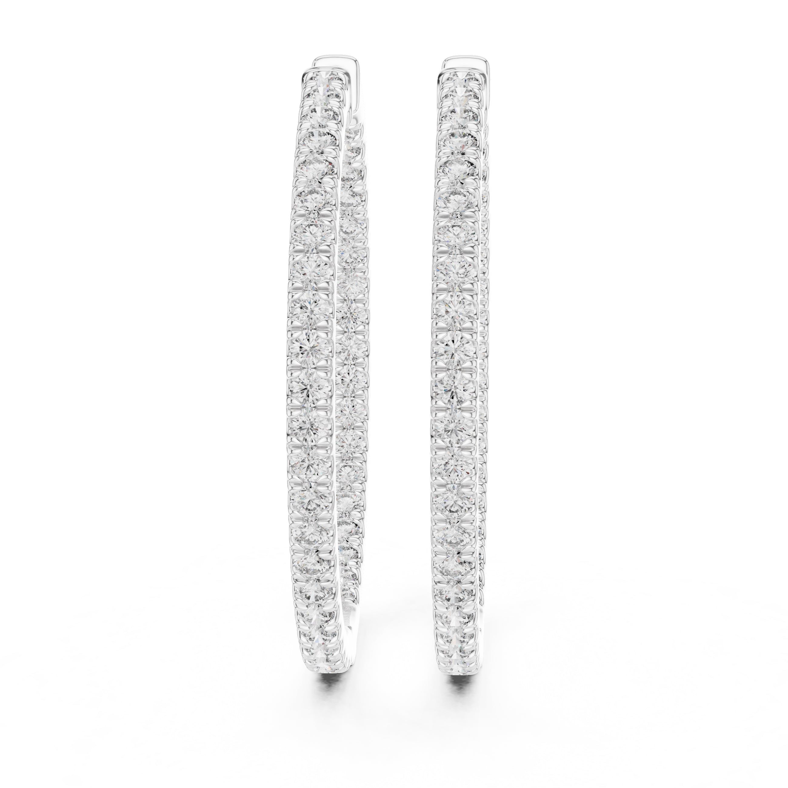 The Lumina Inside-Out Lan Grown Diamond Hoops White Gold