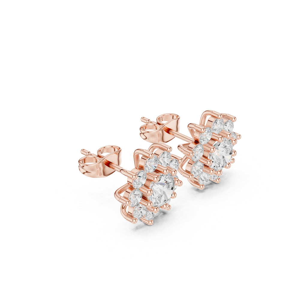 The Blossom Lan Grown Diamond Studs Rose Gold