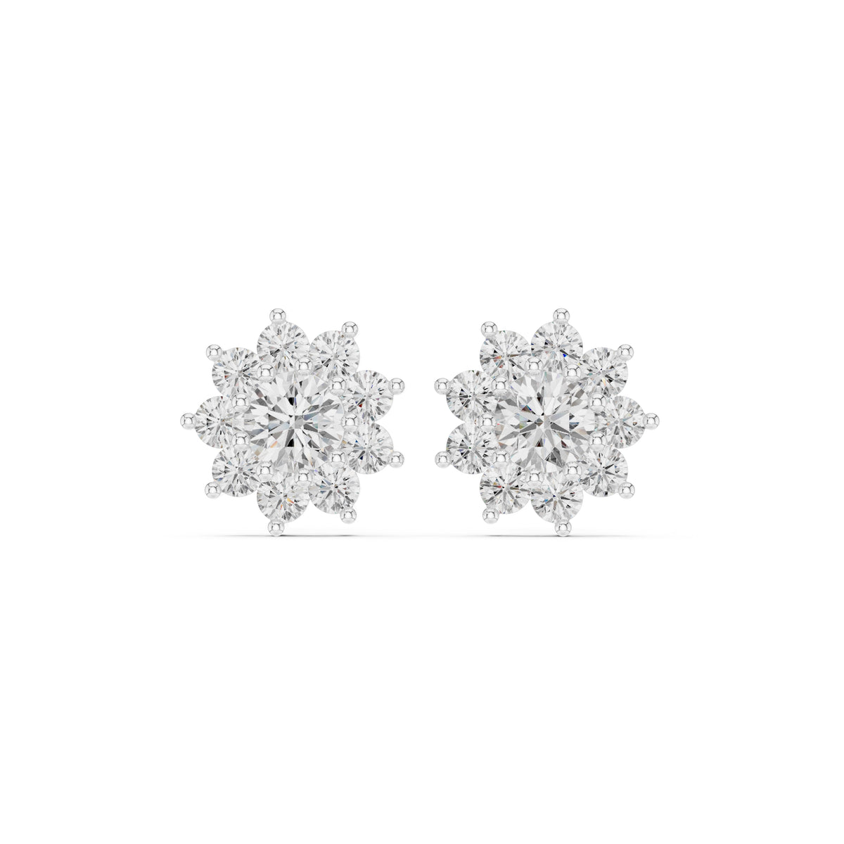 The Blossom Lan Grown Diamond Studs White Gold