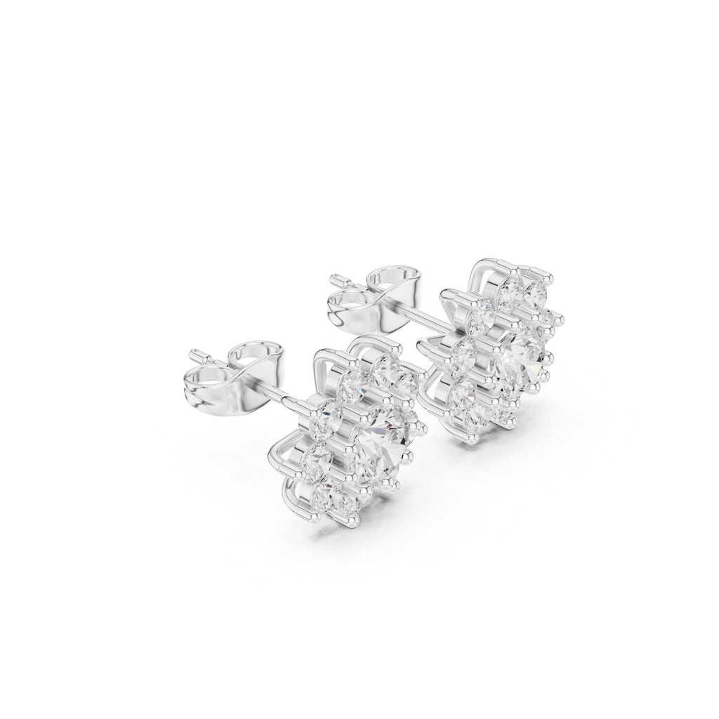 The Blossom Lan Grown Diamond Studs White Gold