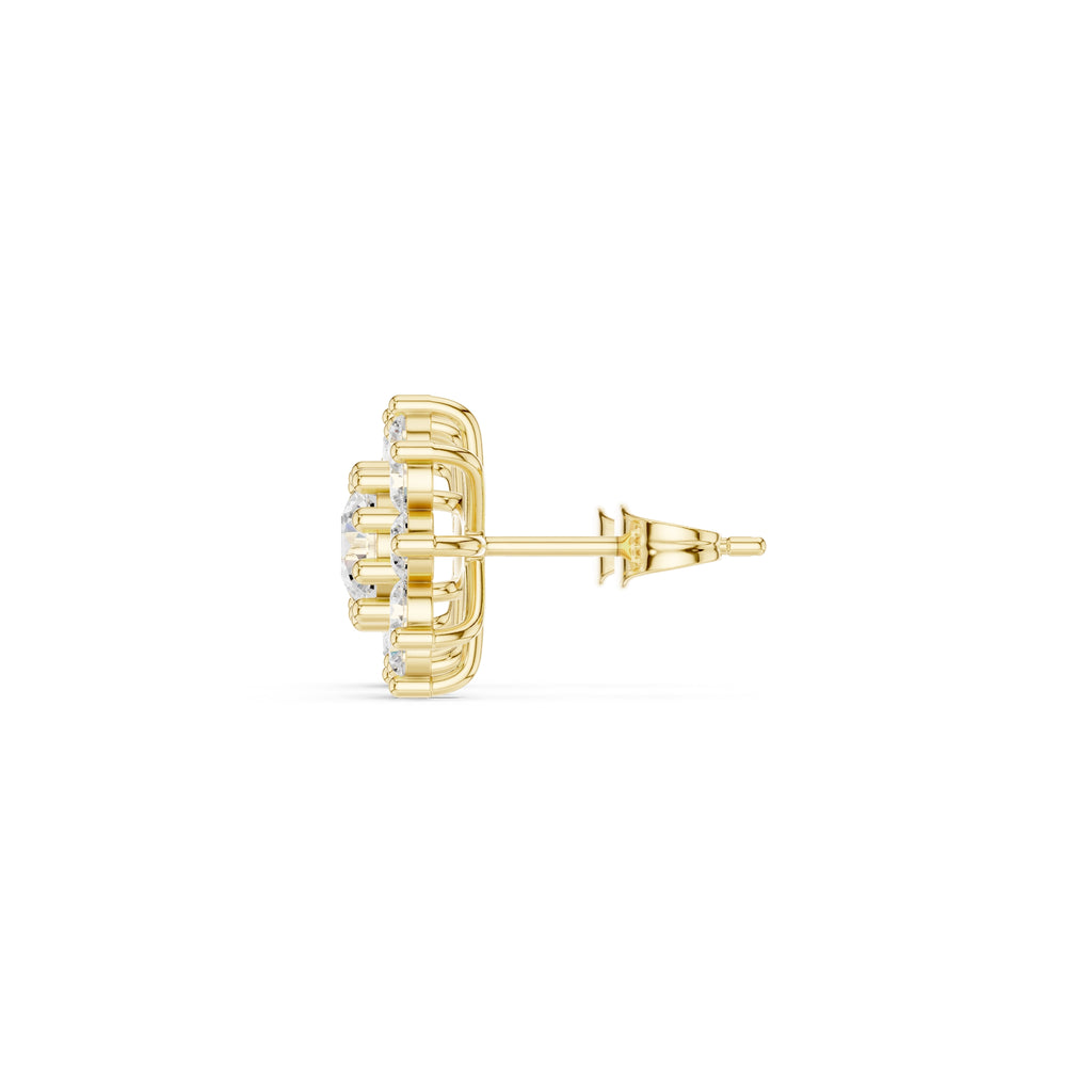 The Blossom Lan Grown Diamond Studs Yellow Gold