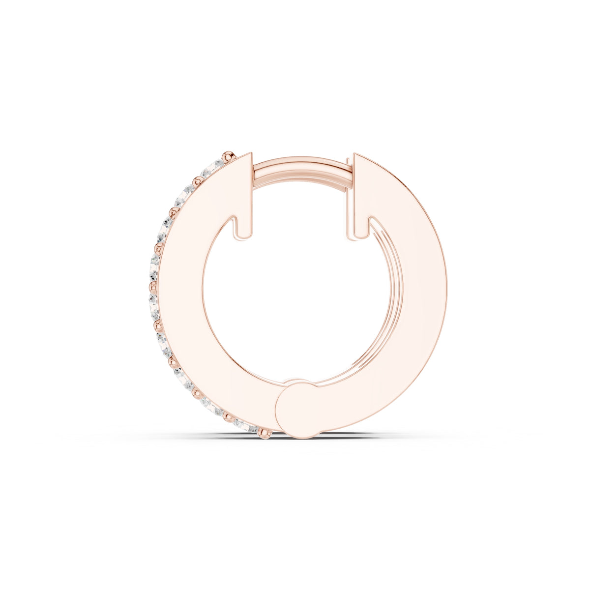 The Parallel Lab Grown Diamond Huggies Rose Gold