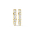 The Parallel Lan Grown Diamond Huggies Yellow Gold