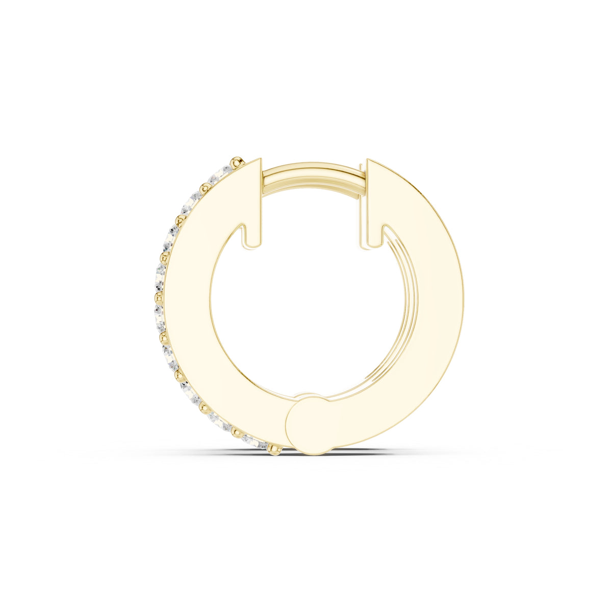 The Parallel Lab Grown Diamond Huggies Yellow Gold