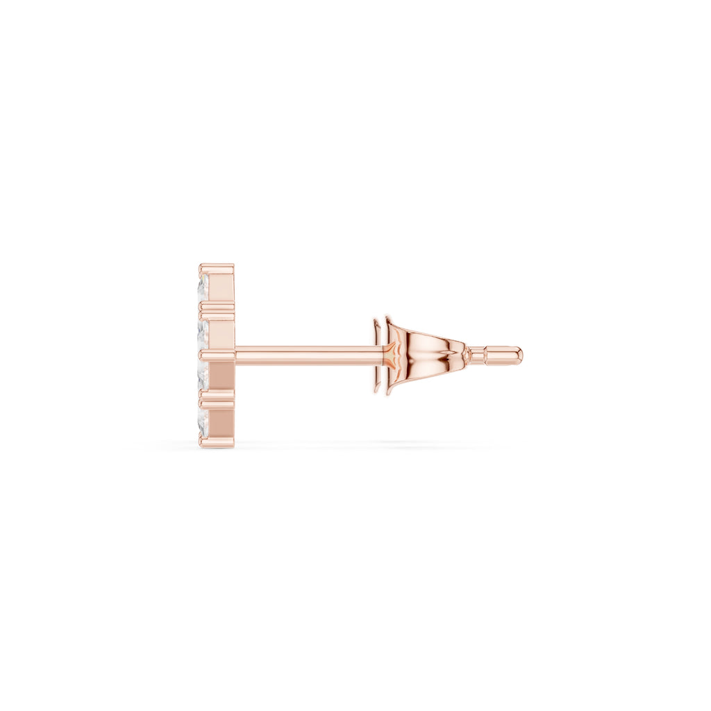 The Quad Illusion Lan Grown Diamond Studs Rose Gold