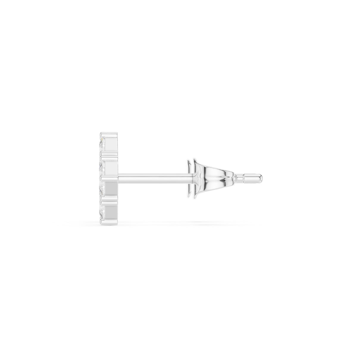 The Quad Illusion Lan Grown Diamond Studs White Gold