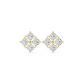 The Quad Illusion Lan Grown Diamond Studs Yellow Gold