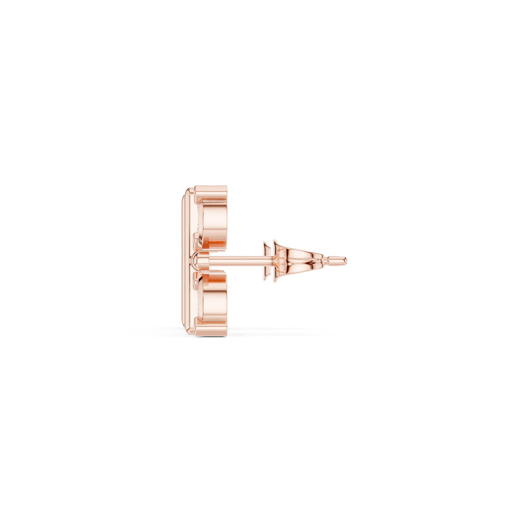 The Monarch Lan Grown Diamond Studs Rose Gold