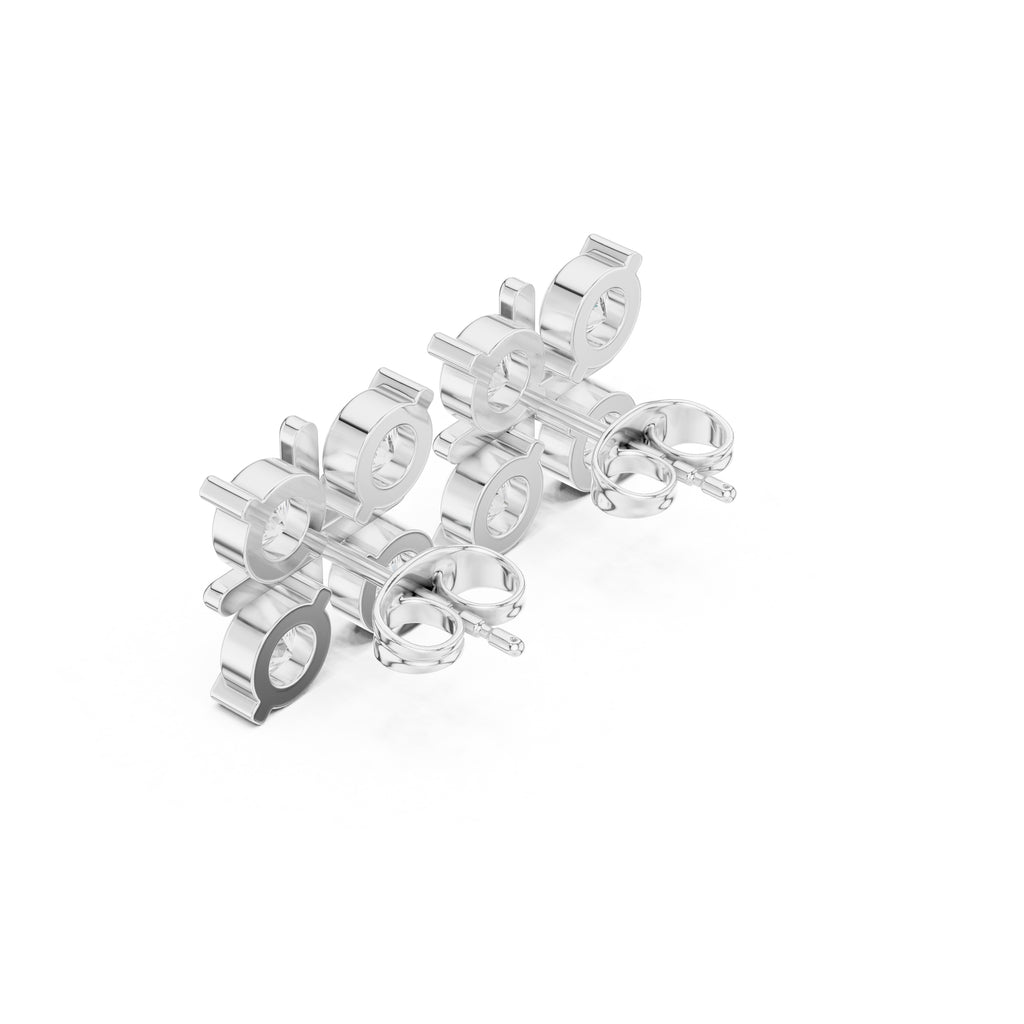 The Monarch Lan Grown Diamond Studs White Gold