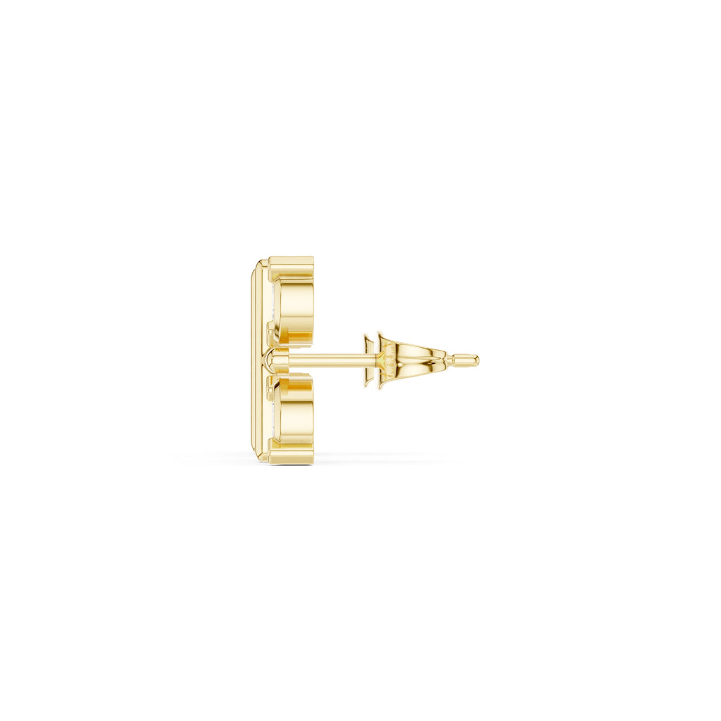 The Monarch Lan Grown Diamond Studs Yellow Gold