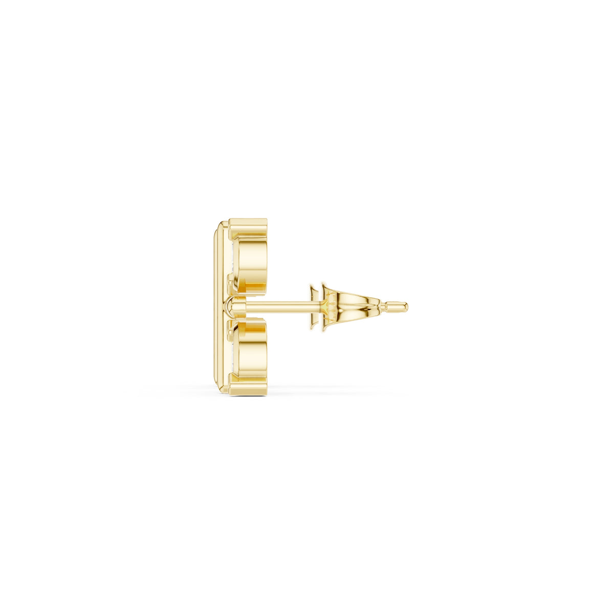 The Monarch Lan Grown Diamond Studs Yellow Gold
