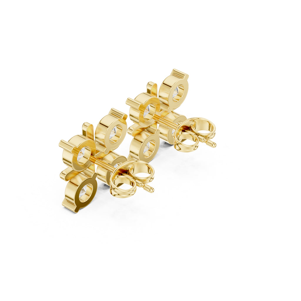 The Monarch Lan Grown Diamond Studs Yellow Gold
