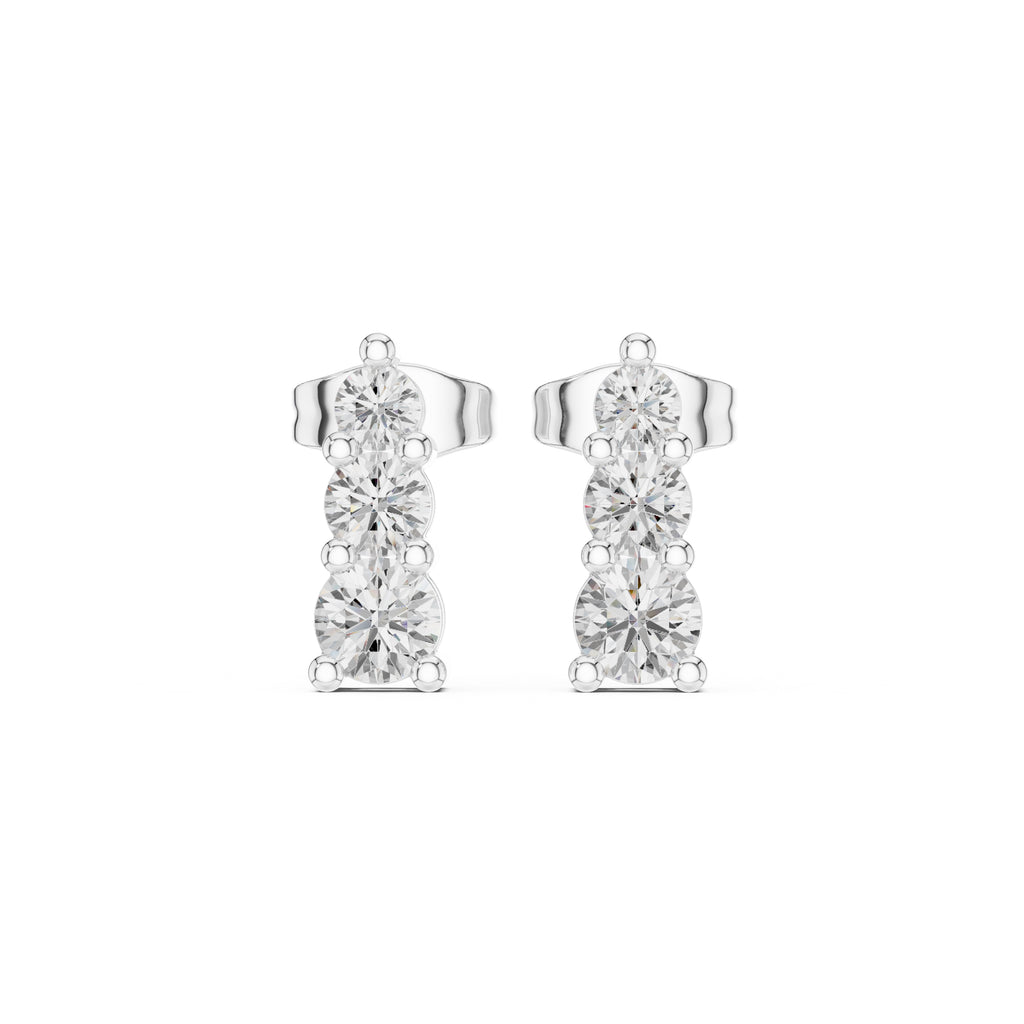 The Cascade Lan Grown Diamond Earrings White Gold