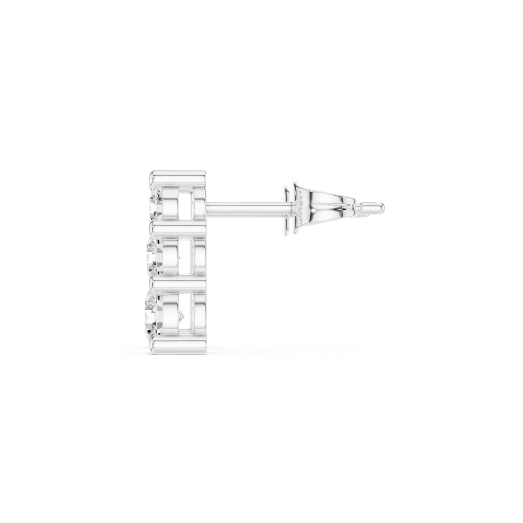 The Cascade Lan Grown Diamond Earrings White Gold