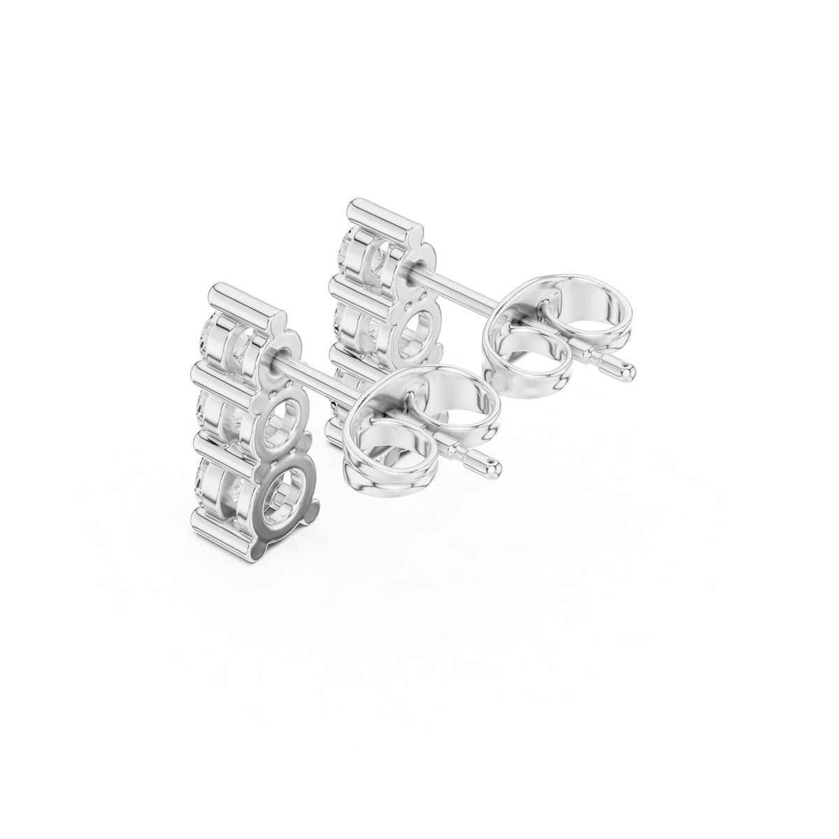 The Cascade Lan Grown Diamond Earrings White Gold