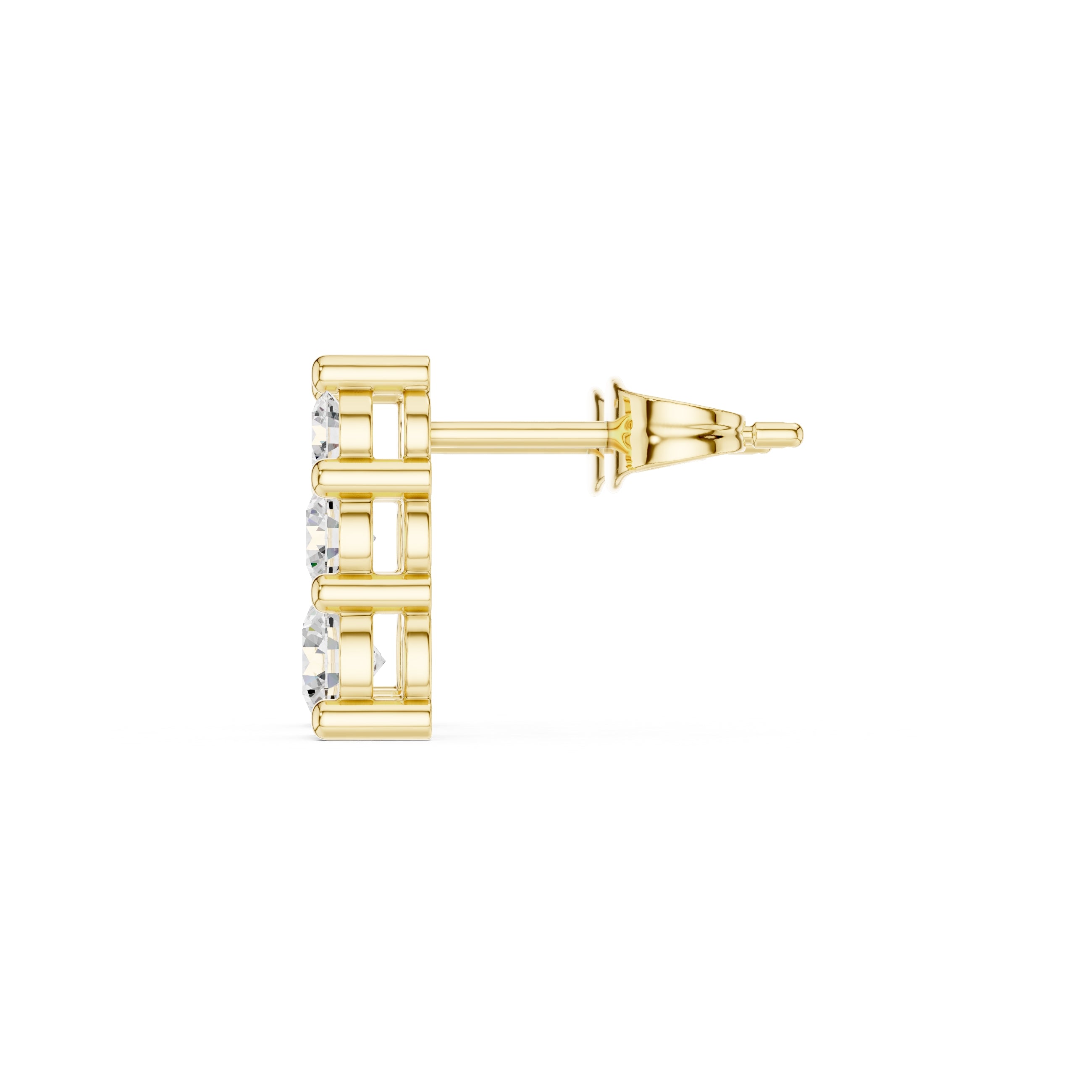 The Cascade Lan Grown Diamond Earrings Yellow Gold