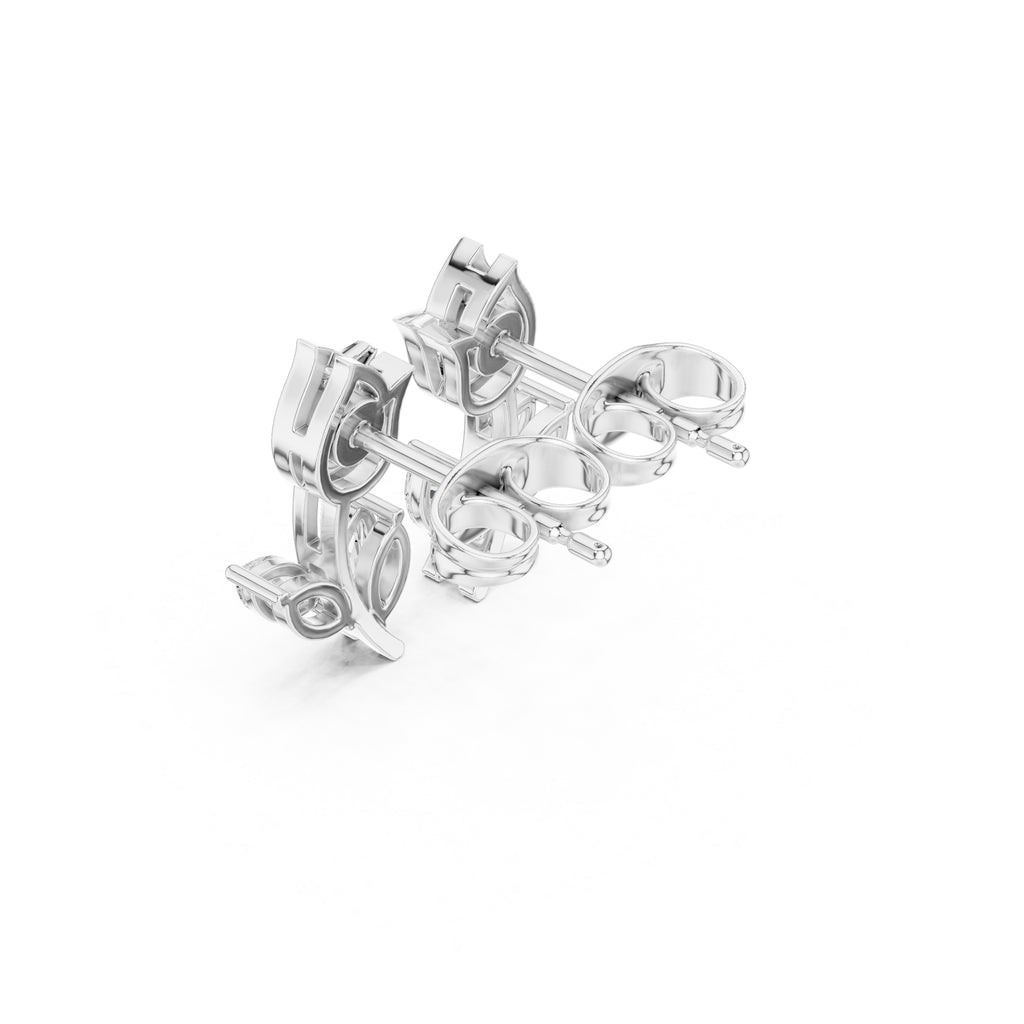 The Tulip Vine Lan Grown Diamond Studs White Gold