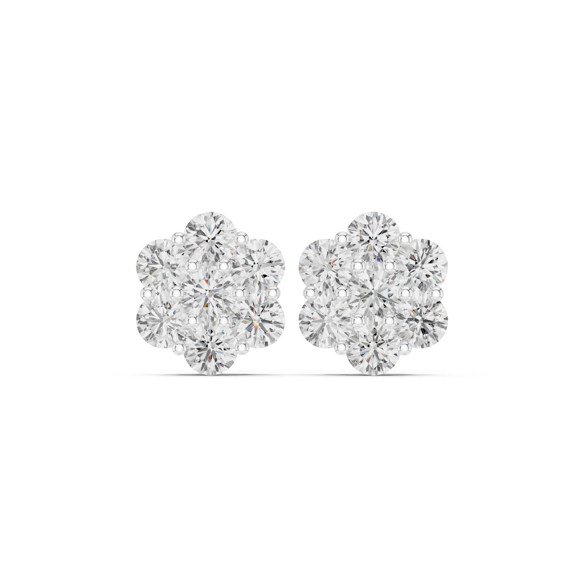 The Crown Lab Grown Diamond Earrings White Gold