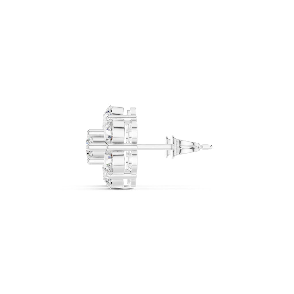 The Crown Lan Grown Diamond Earrings White Gold