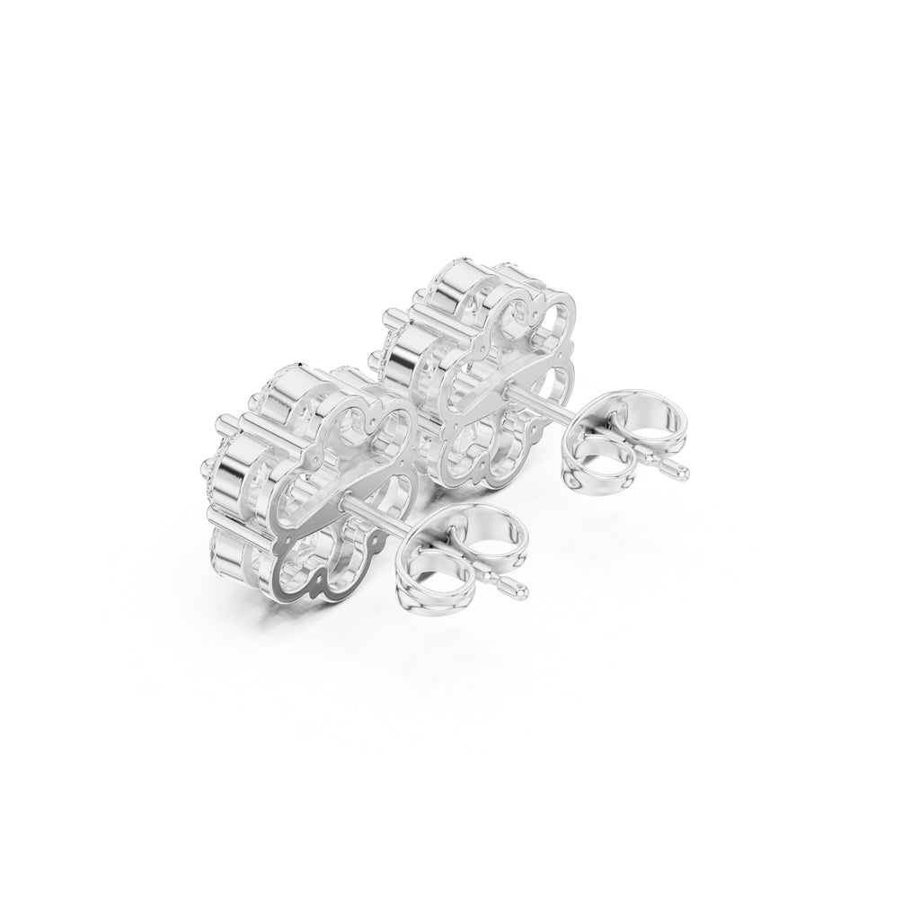 The Crown Lan Grown Diamond Earrings White Gold