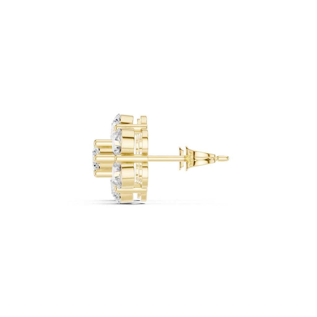 The Crown Lan Grown Diamond Earrings Yellow Gold