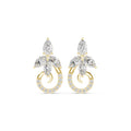 The Garland Floral Lan Grown Diamond Studs Yellow Gold