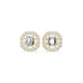 The Deco Octagon Lan Grown Diamond Studs Yellow Gold