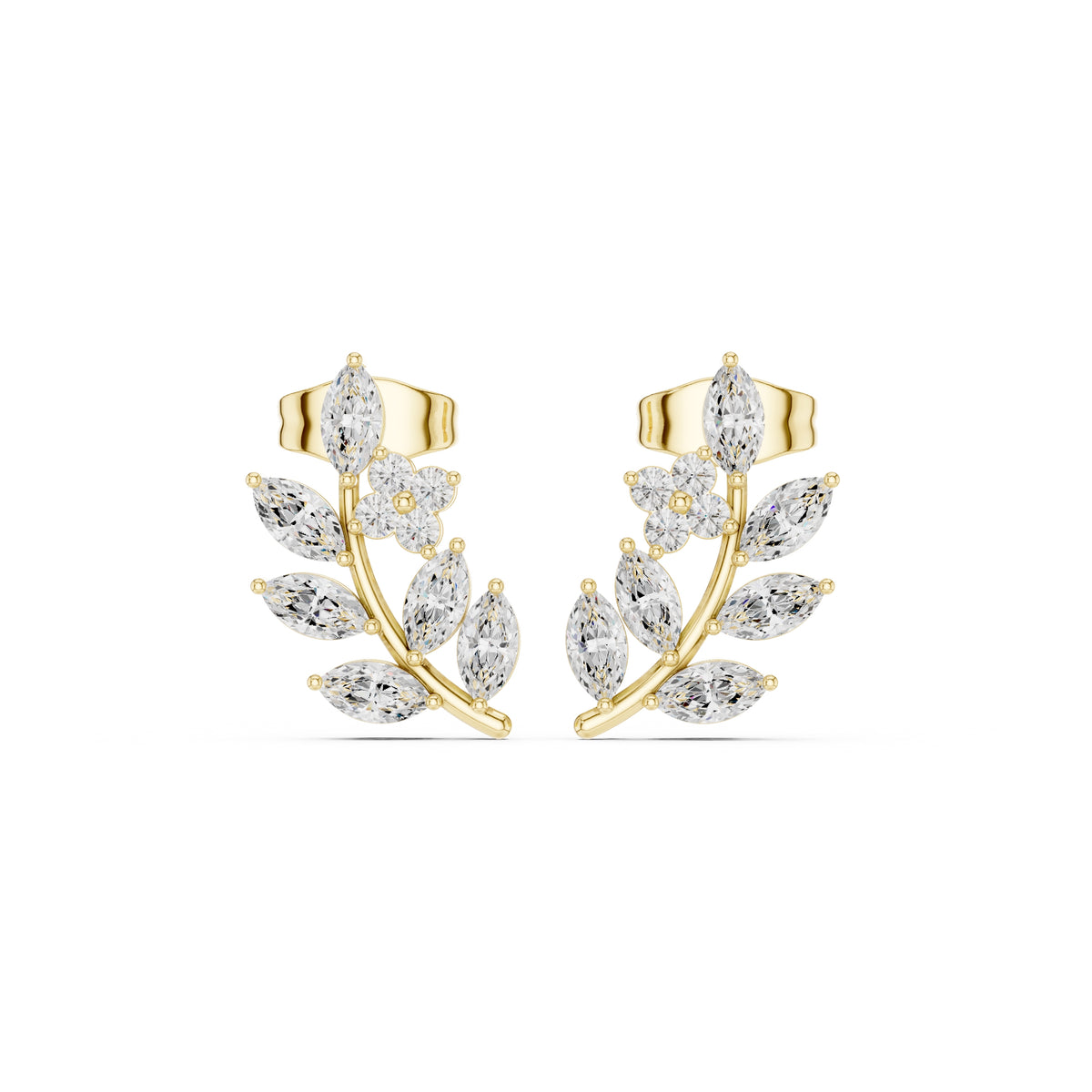 The Willow Vine Lan Grown Diamond Climbers Yellow Gold