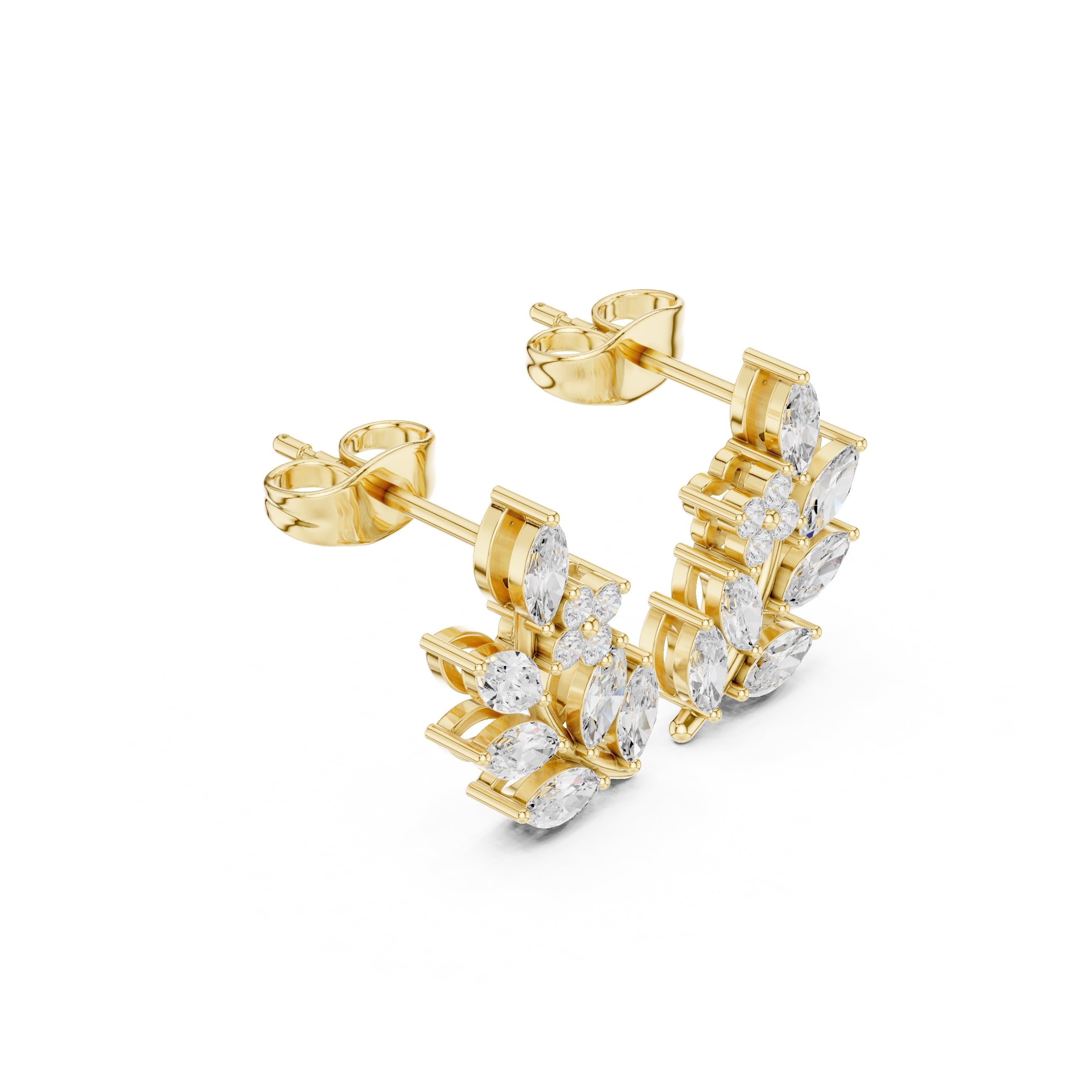The Willow Vine Lan Grown Diamond Climbers Yellow Gold