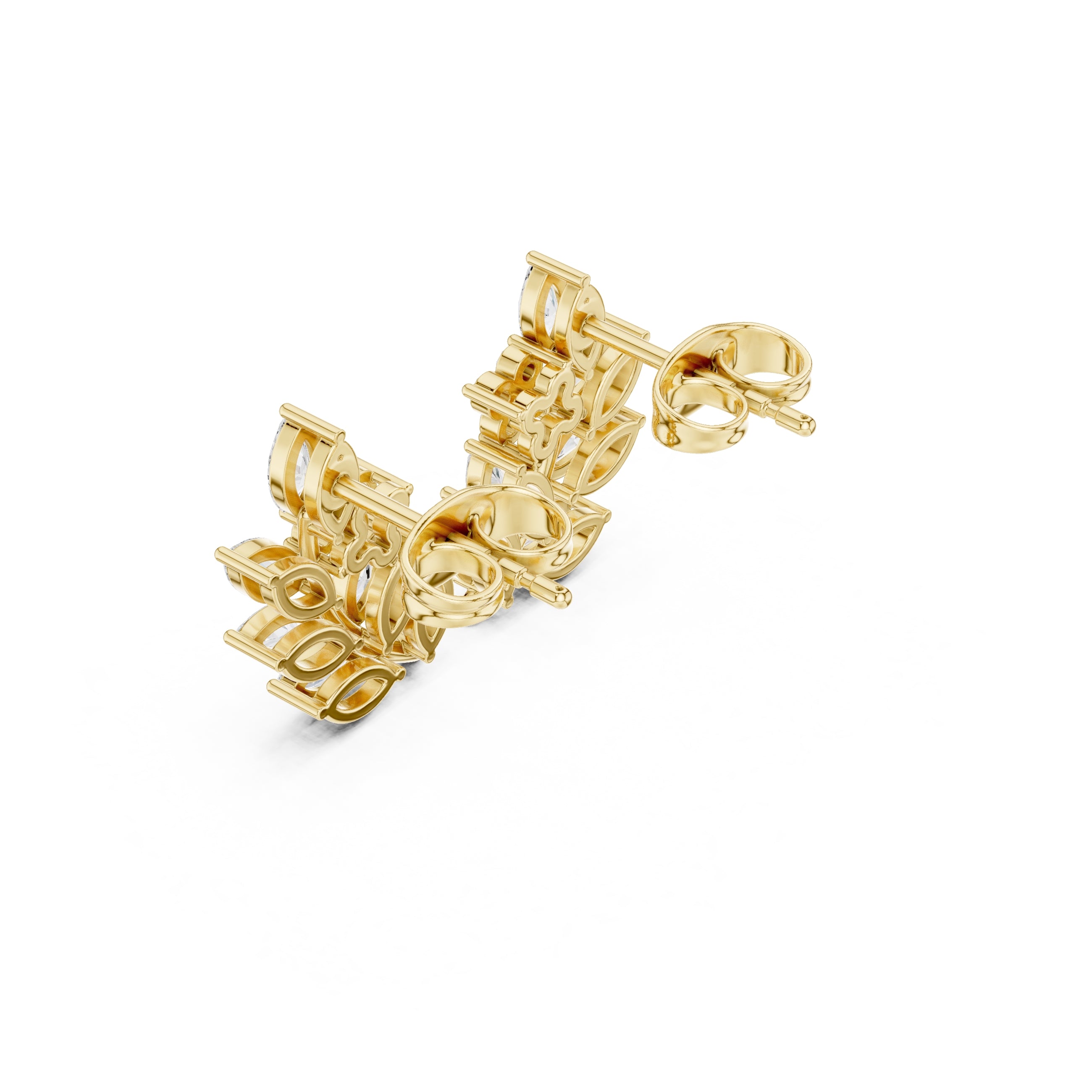 The Willow Vine Lan Grown Diamond Climbers Yellow Gold