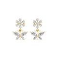 The Monarch Drop Lan Grown Diamond Earrings Yellow Gold