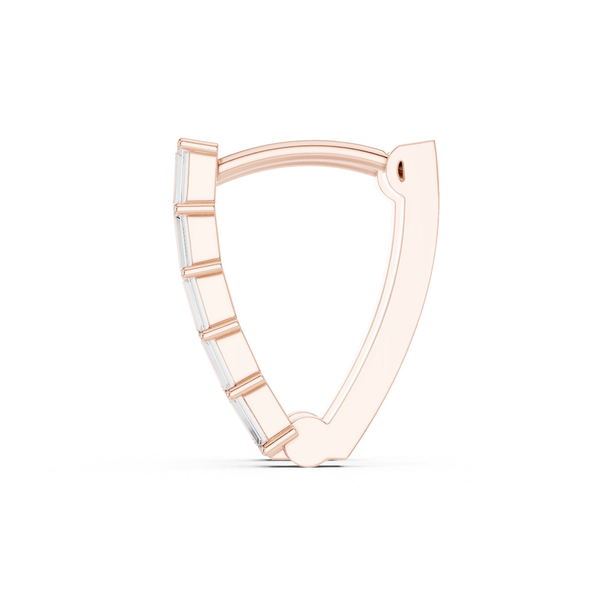 The Emerald Cascade Lan Grown Diamond Hoops Rose Gold