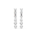 The Emerald Cascade Lab Grown Diamond Hoops White Gold