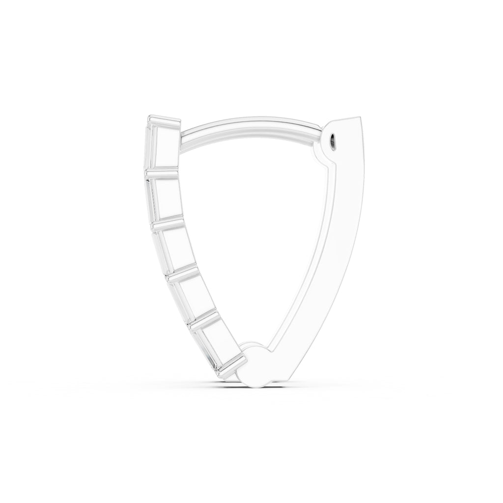 The Emerald Cascade Lan Grown Diamond Hoops White Gold