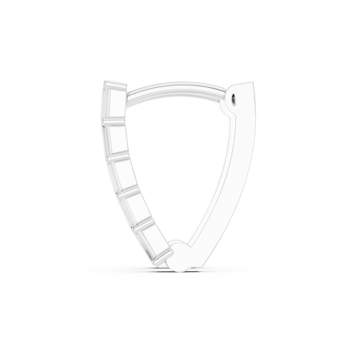 The Emerald Cascade Lan Grown Diamond Hoops White Gold