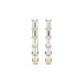 The Emerald Cascade Lan Grown Diamond Hoops Yellow Gold