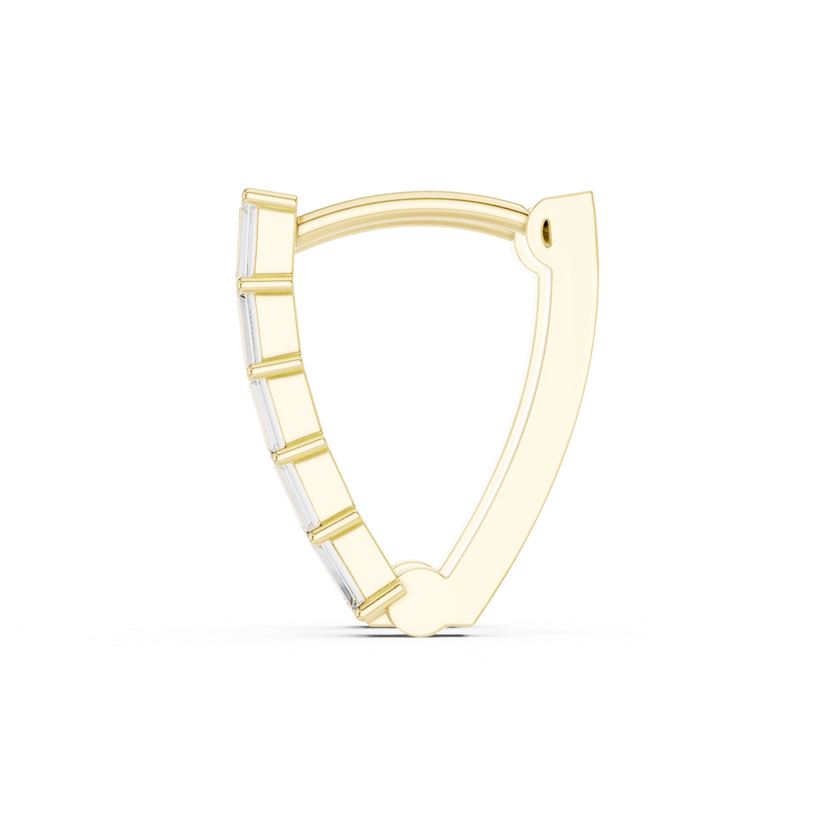 The Emerald Cascade Lan Grown Diamond Hoops Yellow Gold