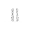 The Emerald-Cut Lab Grown Diamond Hoops White Gold