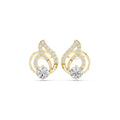 The Swirl Lan Grown Diamond Studs Yellow Gold