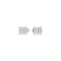 The Princess Lab Grown Diamond Solitaire Studs White Gold