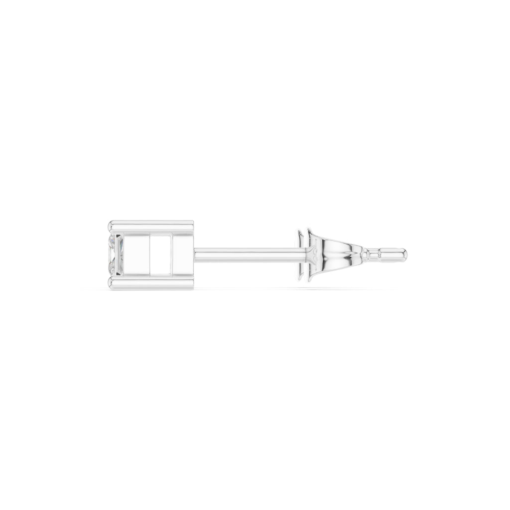 The Princess Lan Grown Diamond Solitaire Studs White Gold