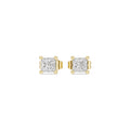 The Princess Lan Grown Diamond Solitaire Studs Yellow Gold