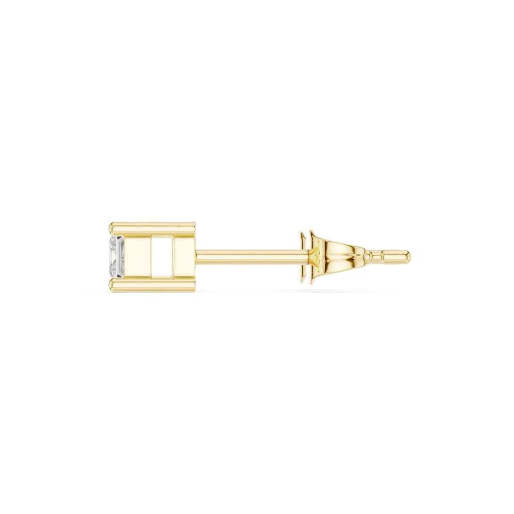 The Princess Lan Grown Diamond Solitaire Studs Yellow Gold