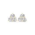 The Trefoil Lan Grown Diamond Studs Yellow Gold