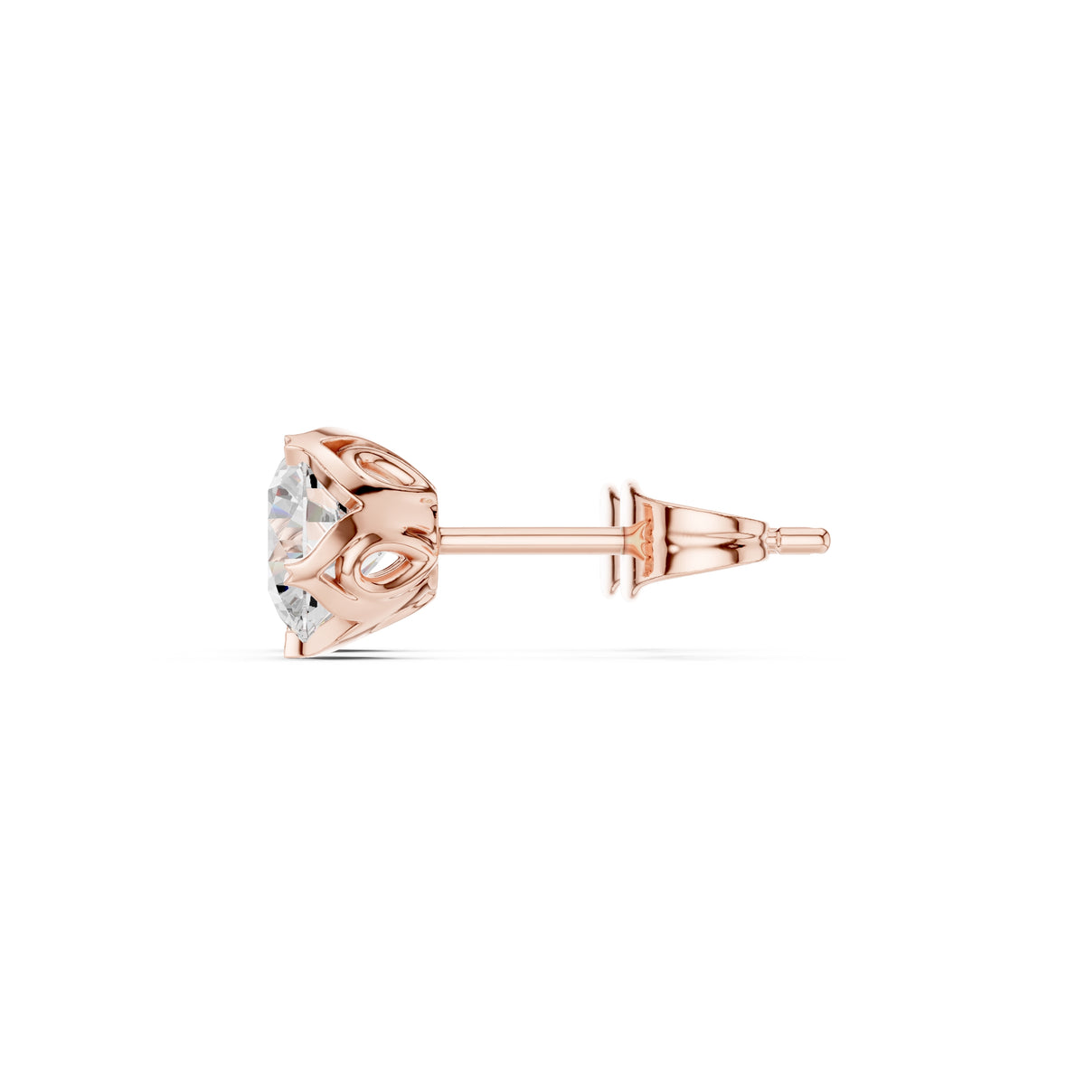 The Essential Lan Grown Diamond Solitaire Studs Rose Gold
